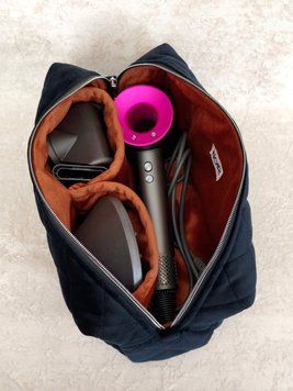 Косметичка для фена Dyson Supersonic , чорна з рудою підкладкою Black/Rust 54898 фото