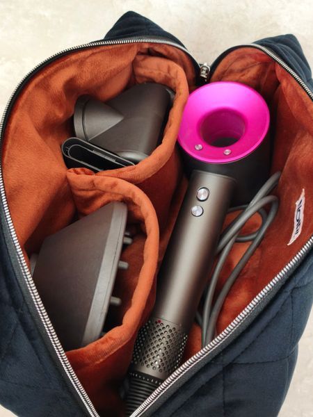 Косметичка для фена Dyson Supersonic , чорна з рудою підкладкою Black/Rust 54898 фото