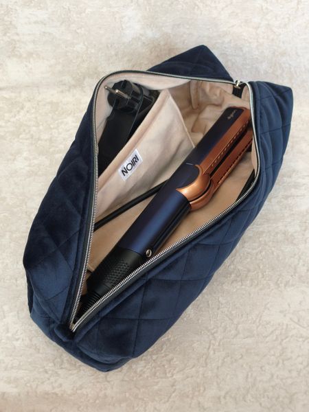 Косметичка для Dyson Airstrait , темно синя з бежевою підкладкою Navy blue/Beige  11165 фото