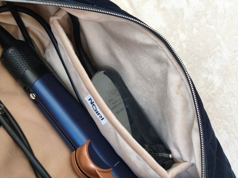 Косметичка для Dyson Airstrait , темно синя з бежевою підкладкою Navy blue/Beige  11165 фото