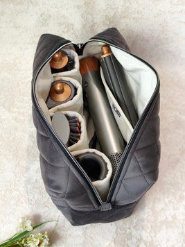 Косметичка для стайлера Dyson , графітова з молочною підкладкою Graphite/Ivory 11626 фото