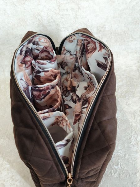 Косметичка для стайлера Dyson , шоколадка з квітковою підкладкою Chocolate/Brown Flowers  48394 фото