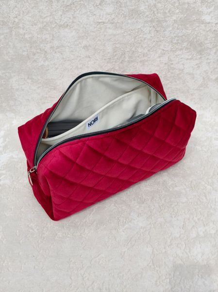 Косметичка для стайлера , ягідно червона з молочною підкладкою Red / Ivory 03757 фото