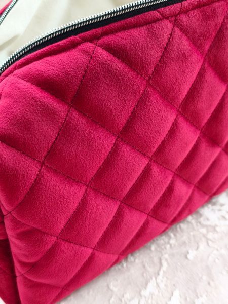 Косметичка для стайлера , ягідно червона з молочною підкладкою Red / Ivory 03757 фото