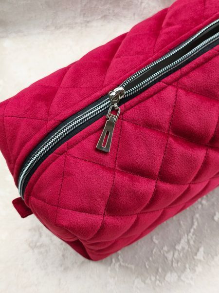 Косметичка для стайлера , ягідно червона з молочною підкладкою Red / Ivory 03757 фото