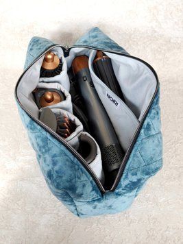 Косметичка для стайлера , джинсового кольору з блакитною підкладкою Denim blue/ Ice blue 99494 фото