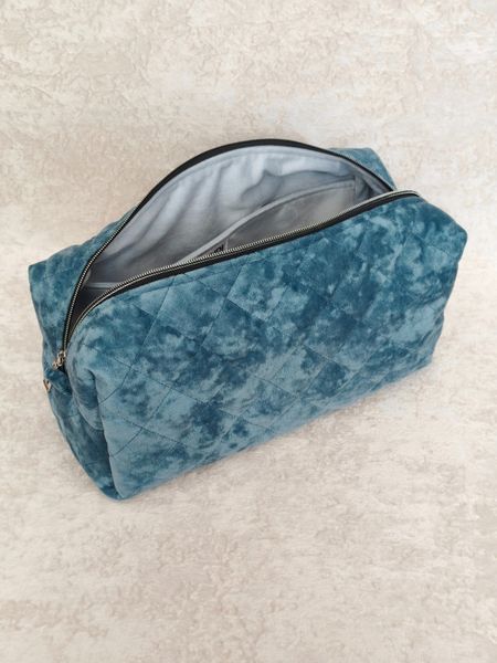 Косметичка для стайлера , джинсового кольору з блакитною підкладкою Denim blue/ Ice blue 99494 фото