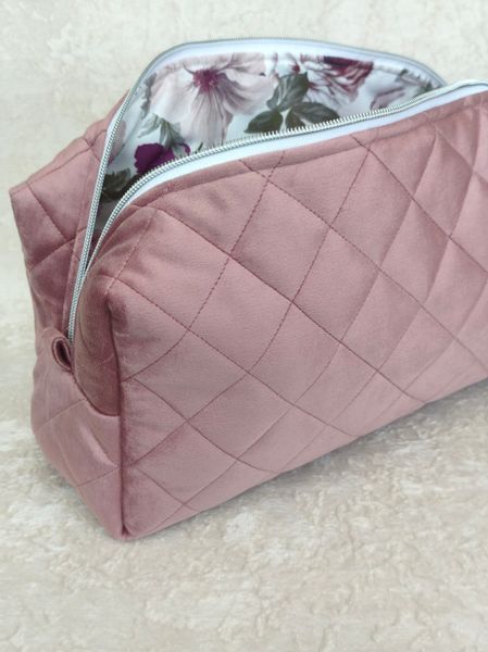 Косметичка для фена Dyson Supersonic , пильно рожева з квітковою підкладкою Dusty rose/Pink flowers 11136 фото