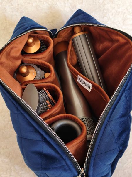 Косметичка для стайлера Dyson , синя з рудою підкладкою Royal blue / Rust 11059 фото