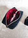 Набір чорних косметичок з червоною підкладкою Black/Berry Red 48400 фото 9