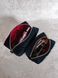 Набір чорних косметичок з червоною підкладкою Black/Berry Red 48400 фото 8