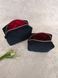 Набір чорних косметичок з червоною підкладкою Black/Berry Red 48400 фото 1