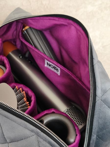 Косметичка для стайлера Dyson , сіра з пурпурною підкладкою Gray/Purple  37326 фото