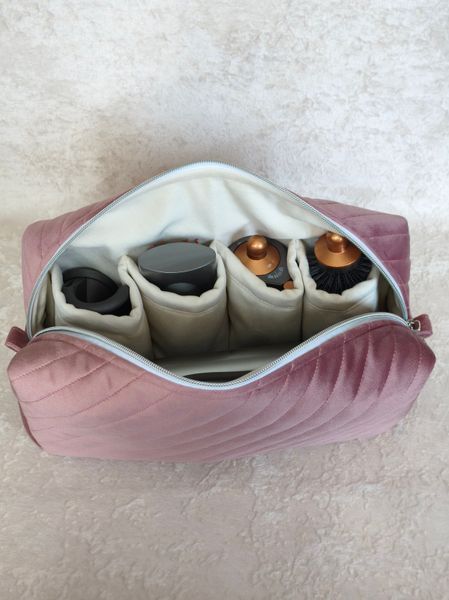 Косметичка для стайлера Dyson , пильно рожева з молочною підкладкою Dusty rose/Ivory  88107 фото