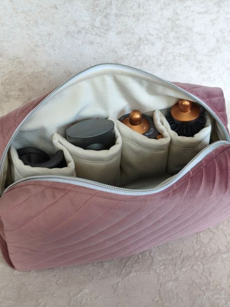 Косметичка для стайлера Dyson , пильно рожева з молочною підкладкою Dusty rose/Ivory  88107 фото