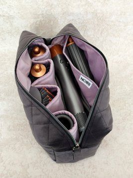 Косметичка для стайлера Dyson , графітова з бузковою підкладкою Graphite/Lilac 38995 фото