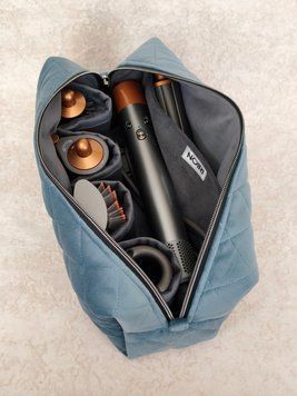 Косметичка для стайлера Dyson , пильно блакитна з сірою підкладкою Dusty blue/Gray 77494 фото