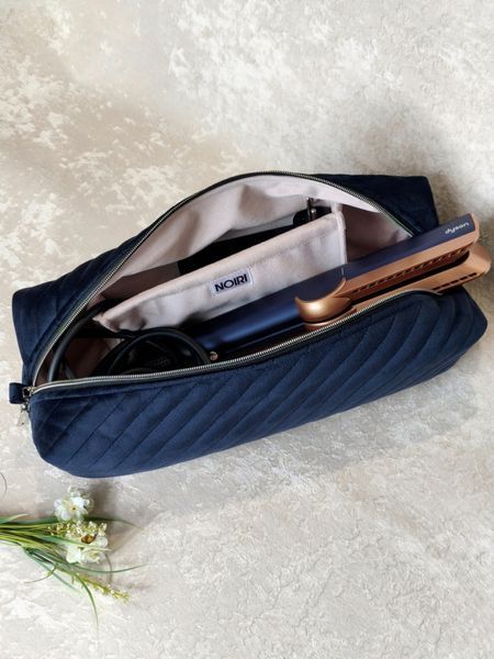 Косметичка для Dyson Airstrait , темно синя з рожевою підкладкою Navy blue/Pink 22158 фото