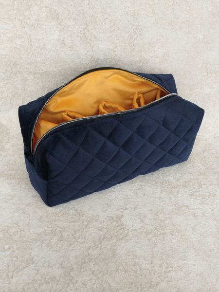 Косметичка для стайлера Dyson , темно синя з жовтою підкладкою Navy blue/Yellow  00595 фото