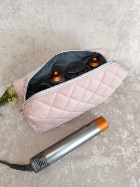 Косметичка для стайлера Dyson , рожева з сірою підкладкою Pink / Gray 96017 фото